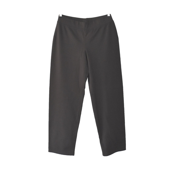 A8 Auth EILEEN FISHER Dark Brown Rayon/Nylon Blend Stretch Straight Pants Size S - Picture 1 of 4